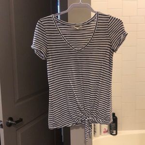 Navy and white stripped express t shirt